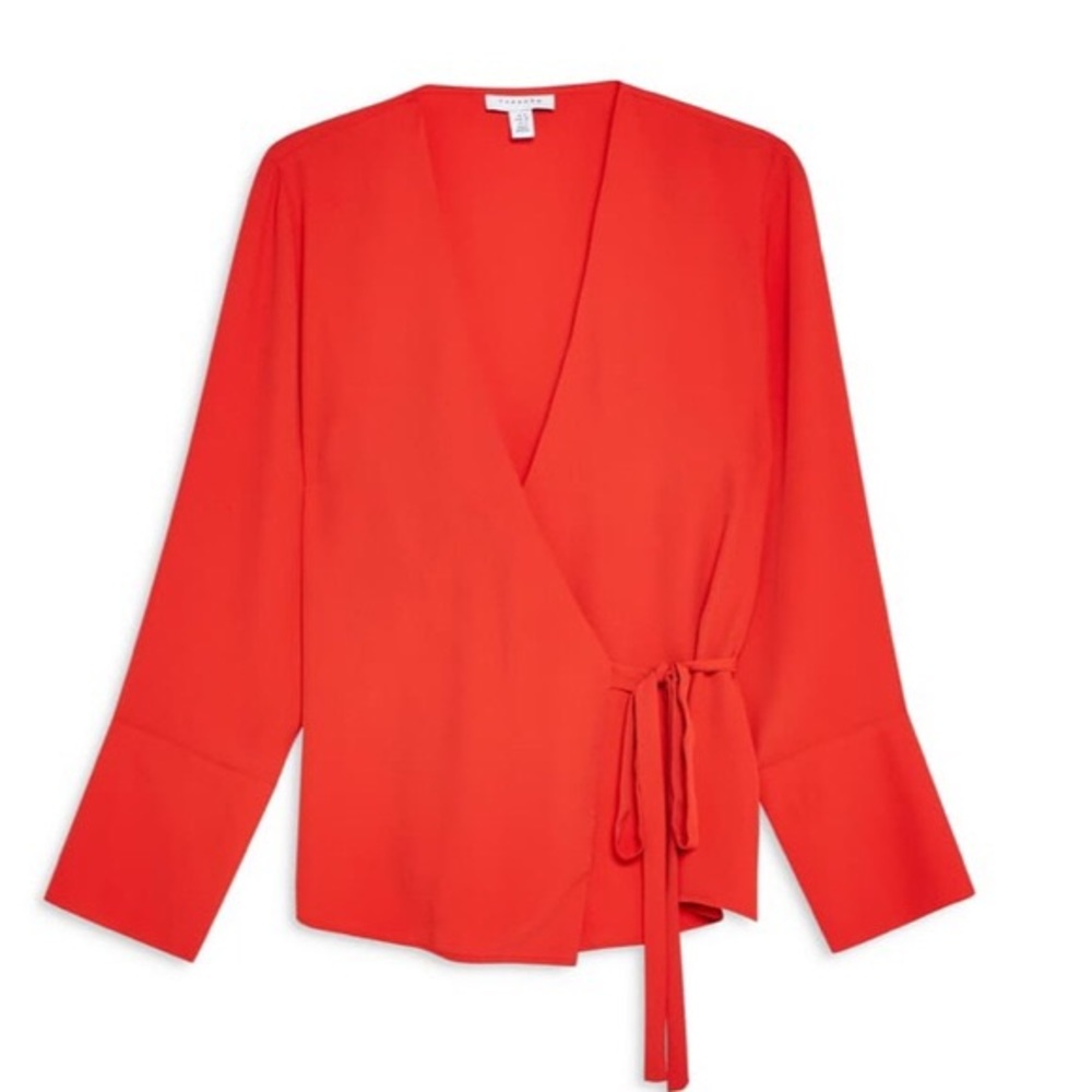 NWT TOPSHOP Side Tie Wrap Blouse